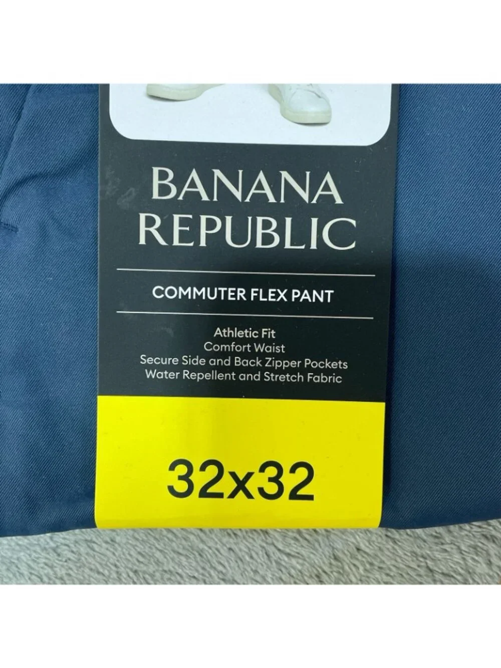 NWT Banana Republic Men's 32x32 Blue Commuter Flex Tech Pants